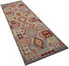 Handmade Maimana Killim Hallway Runner | 285 x 86 cm | 9'4" x 2'10" - Najaf Rugs & Textile