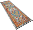 Handmade Maimana Killim Hallway Runner | 288 x 84 cm | 9'6" x 2'9" - Najaf Rugs & Textile