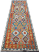 Handmade Maimana Killim Hallway Runner | 288 x 84 cm | 9'6" x 2'9" - Najaf Rugs & Textile