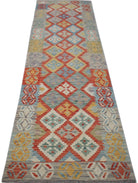 Handmade Maimana Killim Hallway Runner | 290 x 80 cm | 9'7" x 2'7" - Najaf Rugs & Textile