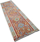 Handmade Maimana Killim Hallway Runner | 290 x 83 cm | 9'7" x 2'9" - Najaf Rugs & Textile