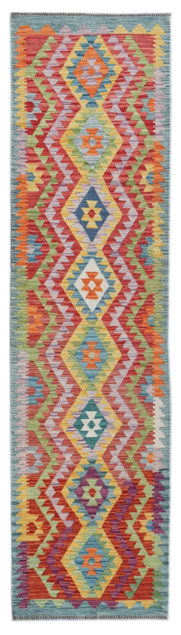 Handmade Maimana Killim Hallway Runner | 293 x 75 cm | 9'8" x 2'6" - Najaf Rugs & Textile