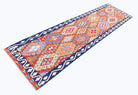 Handmade Maimana Killim Hallway Runner | 295 x 84 cm | 9'8" x 2'9" - Najaf Rugs & Textile