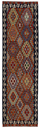 Handmade Maimana Killim Hallway Runner | 295 x 84 cm | 9'8" x 2'9" - Najaf Rugs & Textile