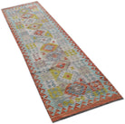 Handmade Maimana Killim Hallway Runner | 297 x 78 cm | 9'9" x 2'7" - Najaf Rugs & Textile