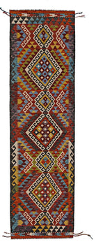 Handmade Maimana Killim Hallway Runner | 297 x 82 cm | 9'9" x 2'8" - Najaf Rugs & Textile