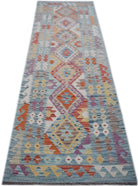 Handmade Maimana Killim Hallway Runner | 297 x 85 cm | 9'9" x 2'10" - Najaf Rugs & Textile