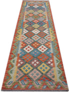 Handmade Maimana Killim Hallway Runner | 298 x 80 cm | 9'9" x 2'8" - Najaf Rugs & Textile