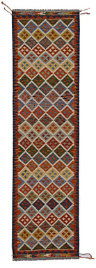 Handmade Maimana Killim Hallway Runner | 299 x 80 cm | 9'10" x 2'8" - Najaf Rugs & Textile