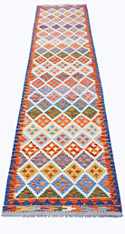 Handmade Maimana Killim Hallway Runner | 299 x 80 cm | 9'10" x 2'8" - Najaf Rugs & Textile