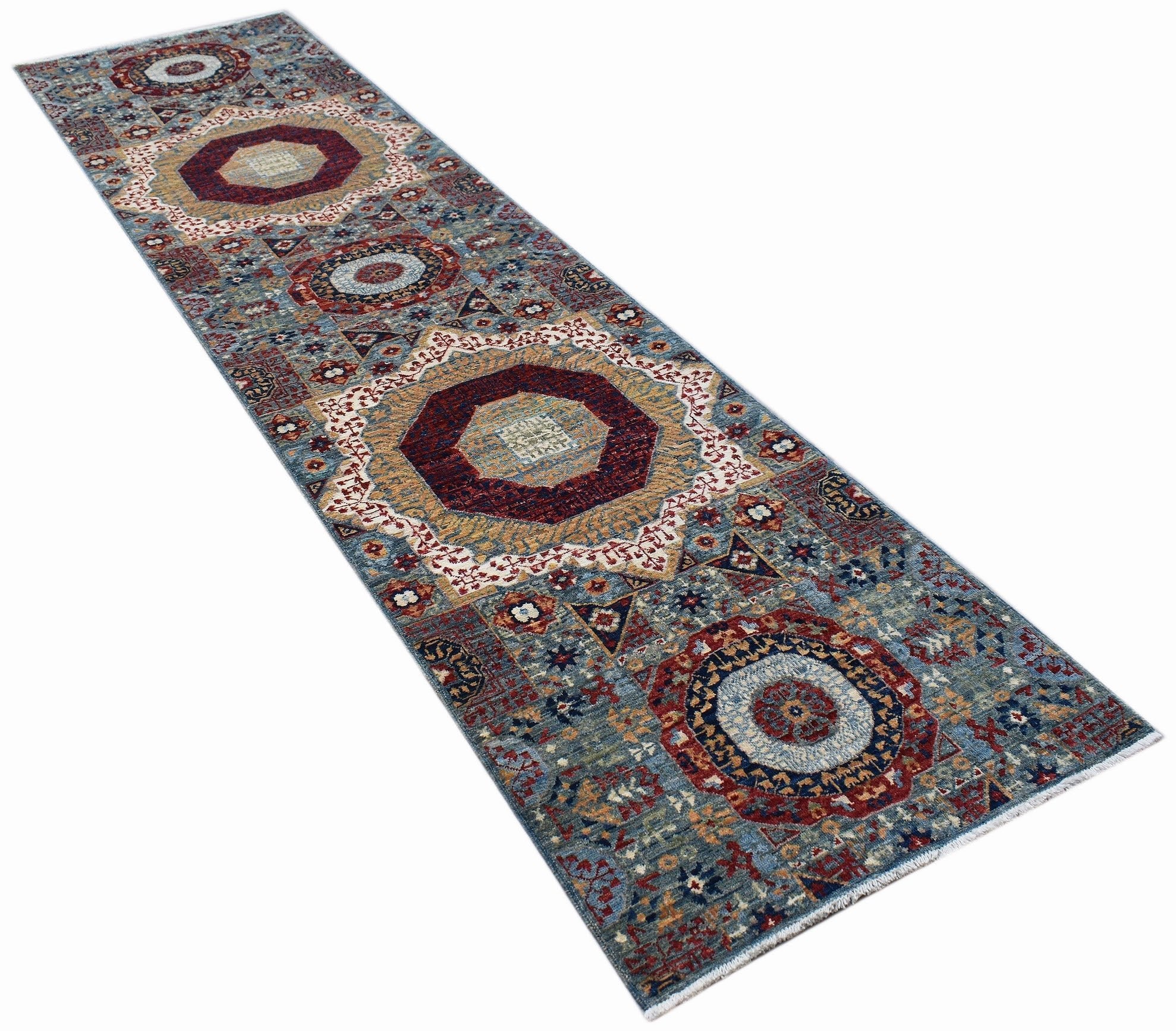 Handmade Mamluk Chobi Hallway Runner | 294 x 75 cm | 9'8" x 2'5" - Najaf Rugs & Textile