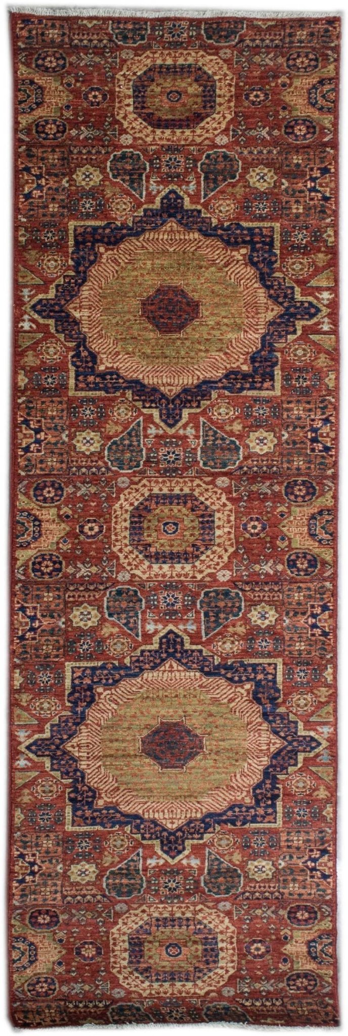 Handmade Mamluk Hallway Runner | 291 x 71 cm - Najaf Rugs & Textile