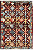 Handmade Mini Afghan Chobi Rug | 103 x 54 cm | 3'5" x 1'9" - Najaf Rugs & Textile