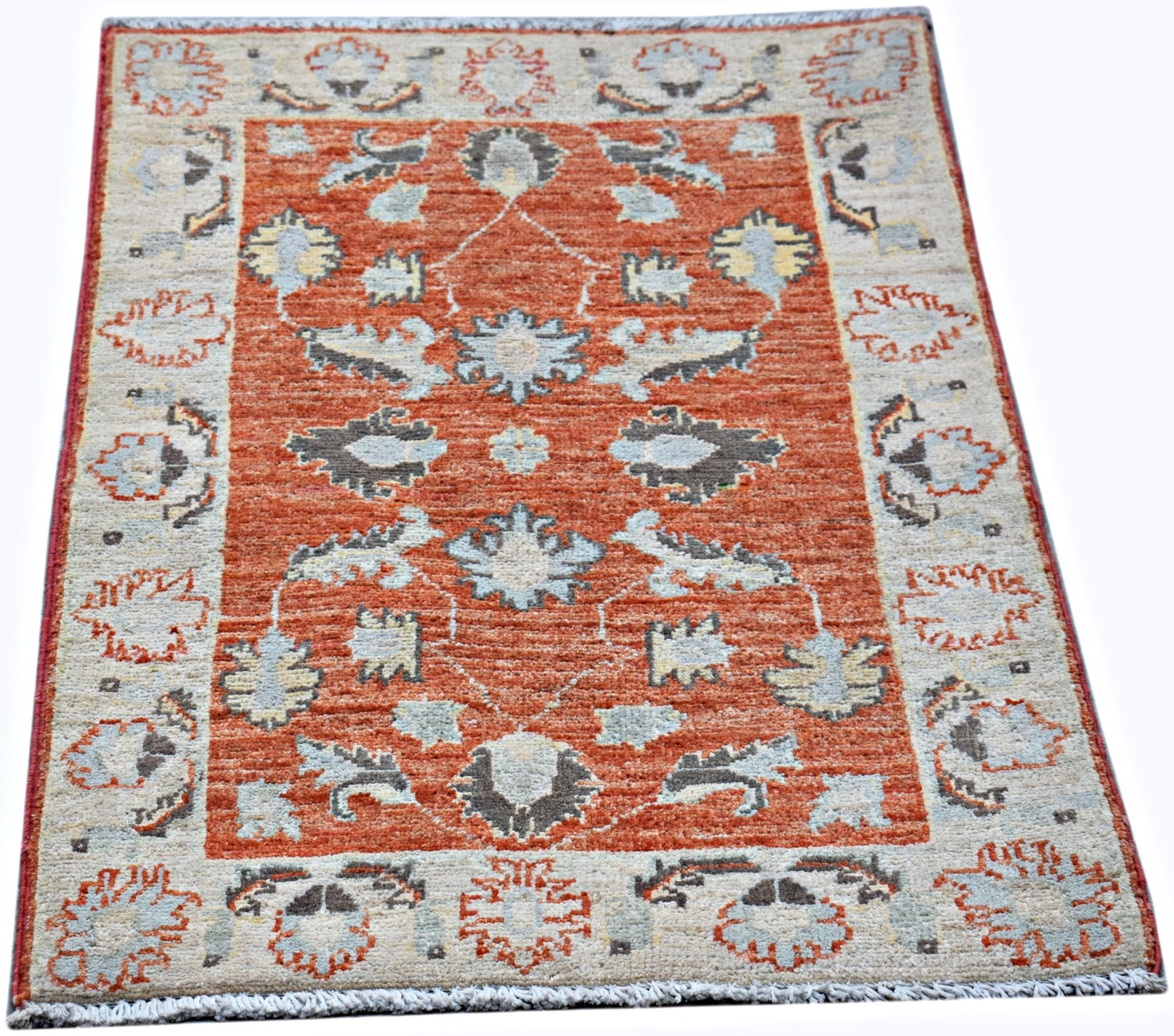 Handmade Mini Afghan Chobi Rug | 85 x 60 cm | 2'10" x 2' - Najaf Rugs & Textile