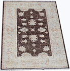 Handmade Mini Afghan Chobi Rug | 85 x 66 cm | 2'10" x 2'2" - Najaf Rugs & Textile