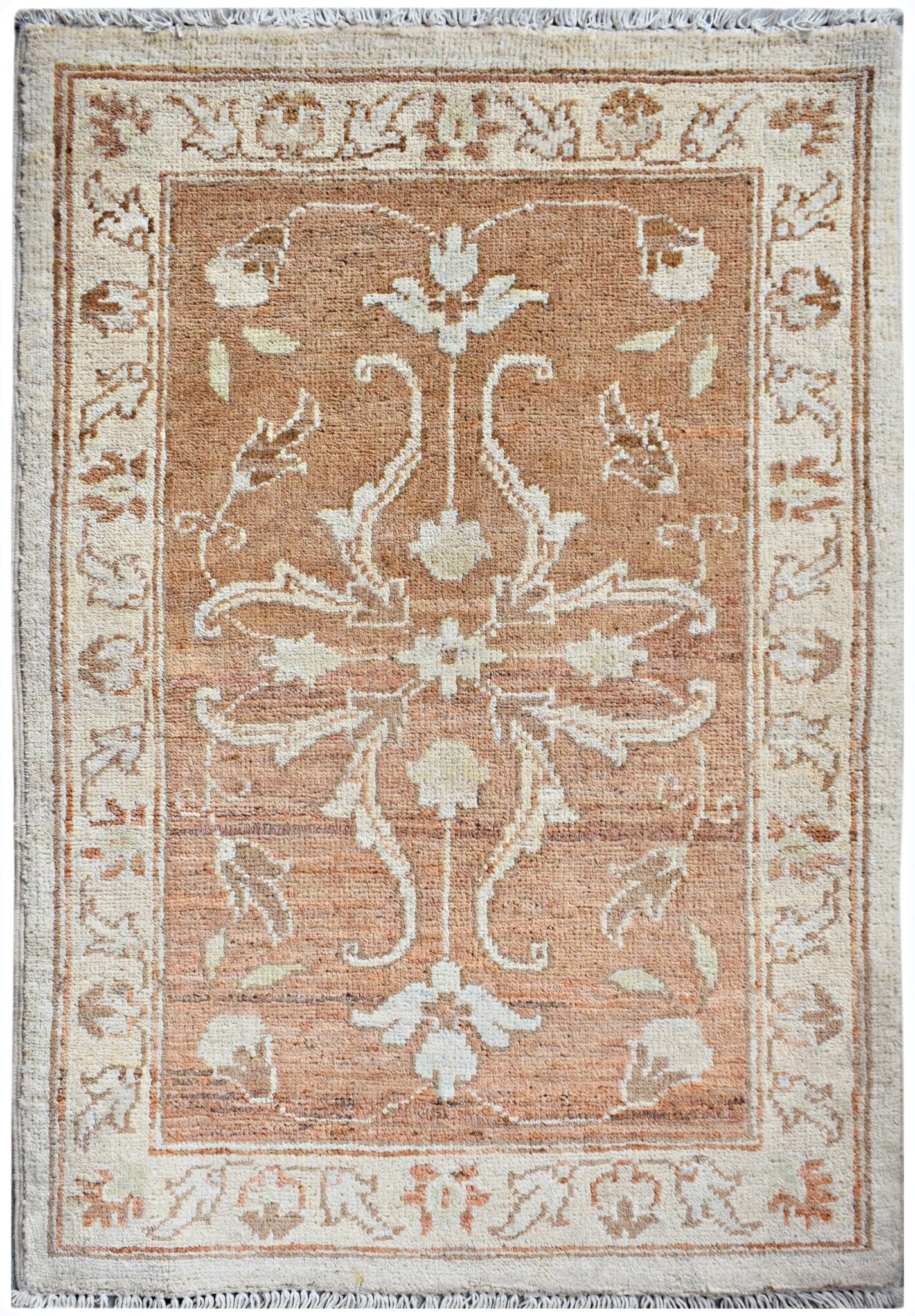 Handmade Mini Afghan Chobi Rug | 88 x 60 cm | 2'11" x 2' - Najaf Rugs & Textile