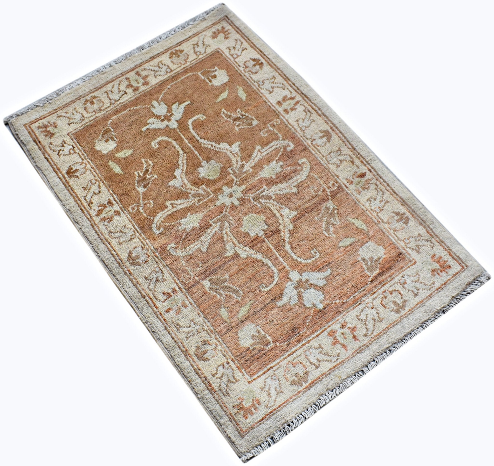 Handmade Mini Afghan Chobi Rug | 88 x 60 cm | 2'11" x 2' - Najaf Rugs & Textile