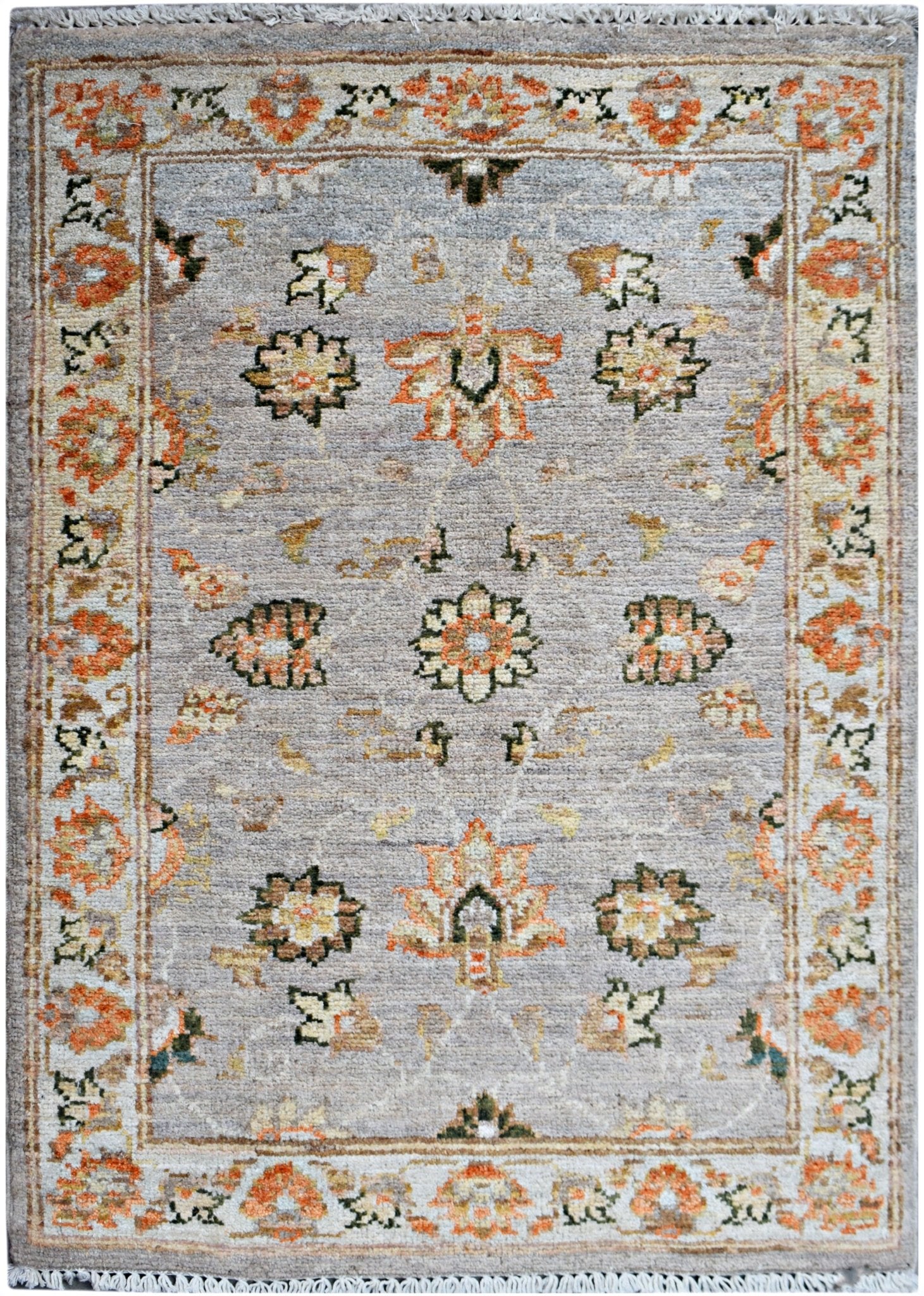 Handmade Mini Afghan Chobi Rug | 88 x 61 cm | 2'10" x 2' - Najaf Rugs & Textile