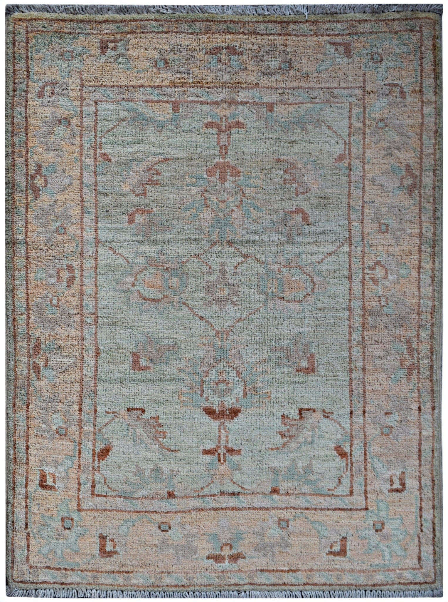 Handmade Mini Afghan Chobi Rug | 88 x 61 cm | 2'10" x 2' - Najaf Rugs & Textile