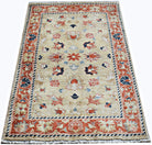 Handmade Mini Afghan Chobi Rug | 89 x 60 cm | 2'11" x 2' - Najaf Rugs & Textile