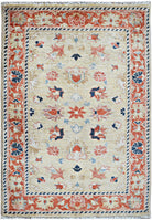 Handmade Mini Afghan Chobi Rug | 89 x 60 cm | 2'11" x 2' - Najaf Rugs & Textile