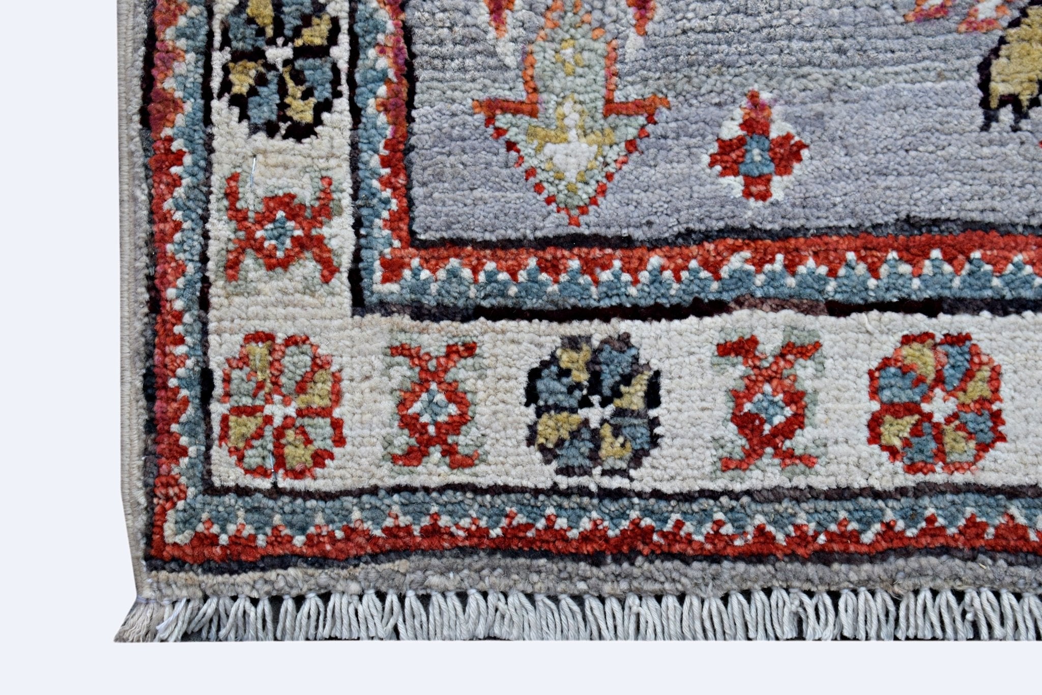 Handmade Mini Afghan Chobi Rug | 89 x 61 cm | 2'11" x 2' - Najaf Rugs & Textile