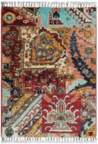 Handmade Mini Afghan Chobi Rug | 89 x 61 cm | 2'11" x 2' - Najaf Rugs & Textile