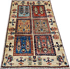 Handmade Mini Afghan Chobi Rug | 89 x 62 cm | 2'11" x 2'1" - Najaf Rugs & Textile