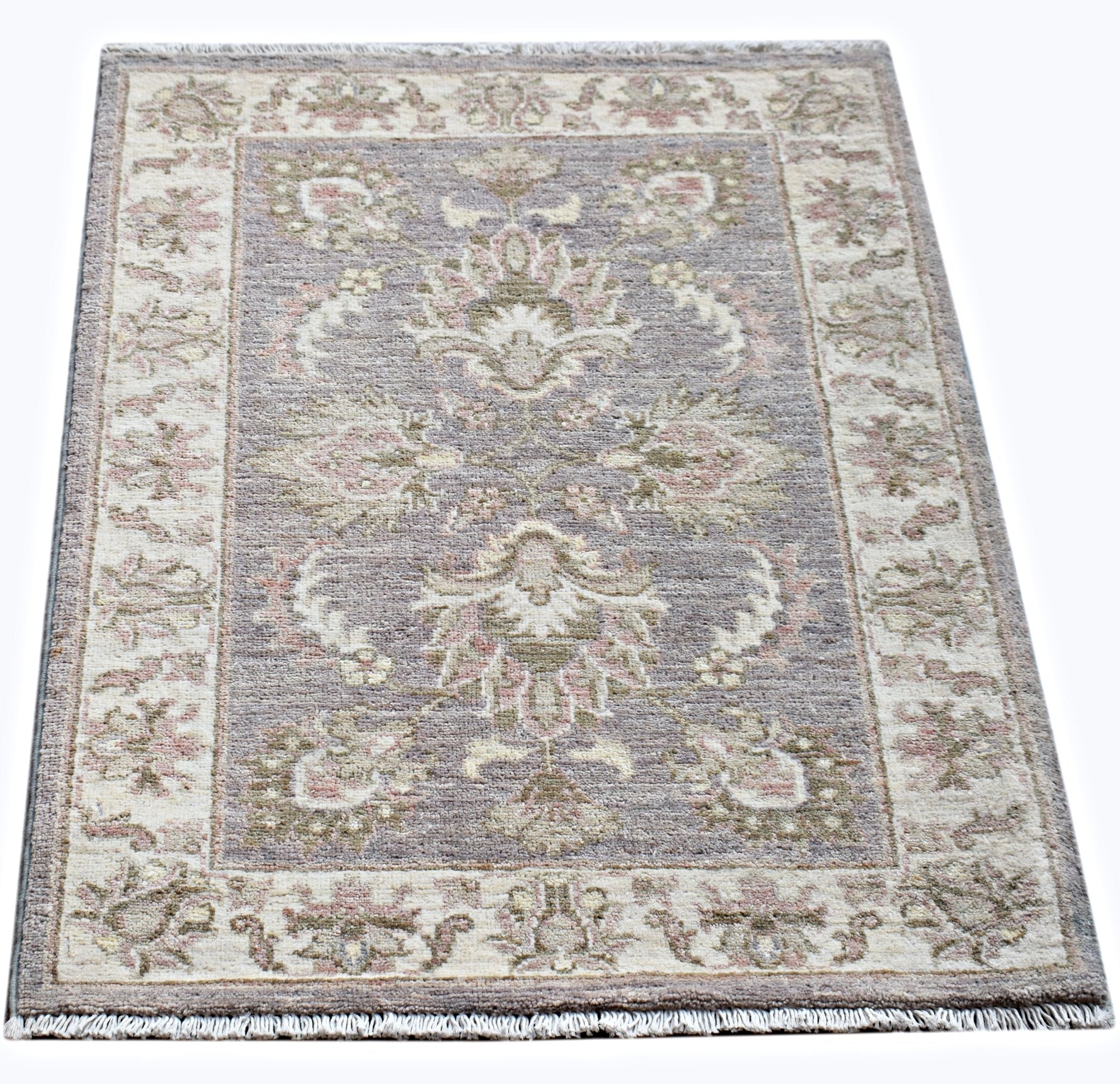 Handmade Mini Afghan Chobi Rug | 89 x 67 cm | 2'3" x 2'3" - Najaf Rugs & Textile