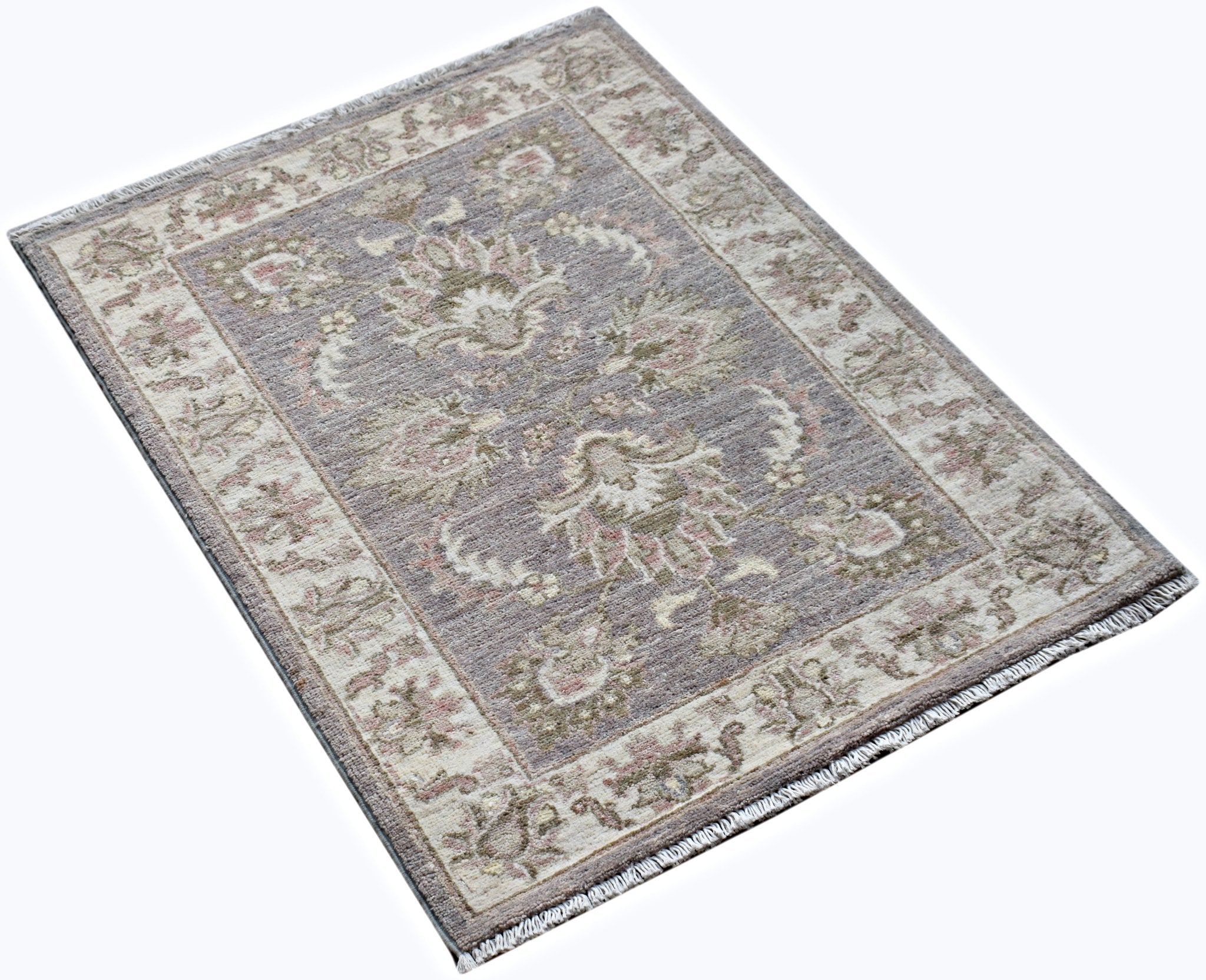 Handmade Mini Afghan Chobi Rug | 89 x 67 cm | 2'3" x 2'3" - Najaf Rugs & Textile