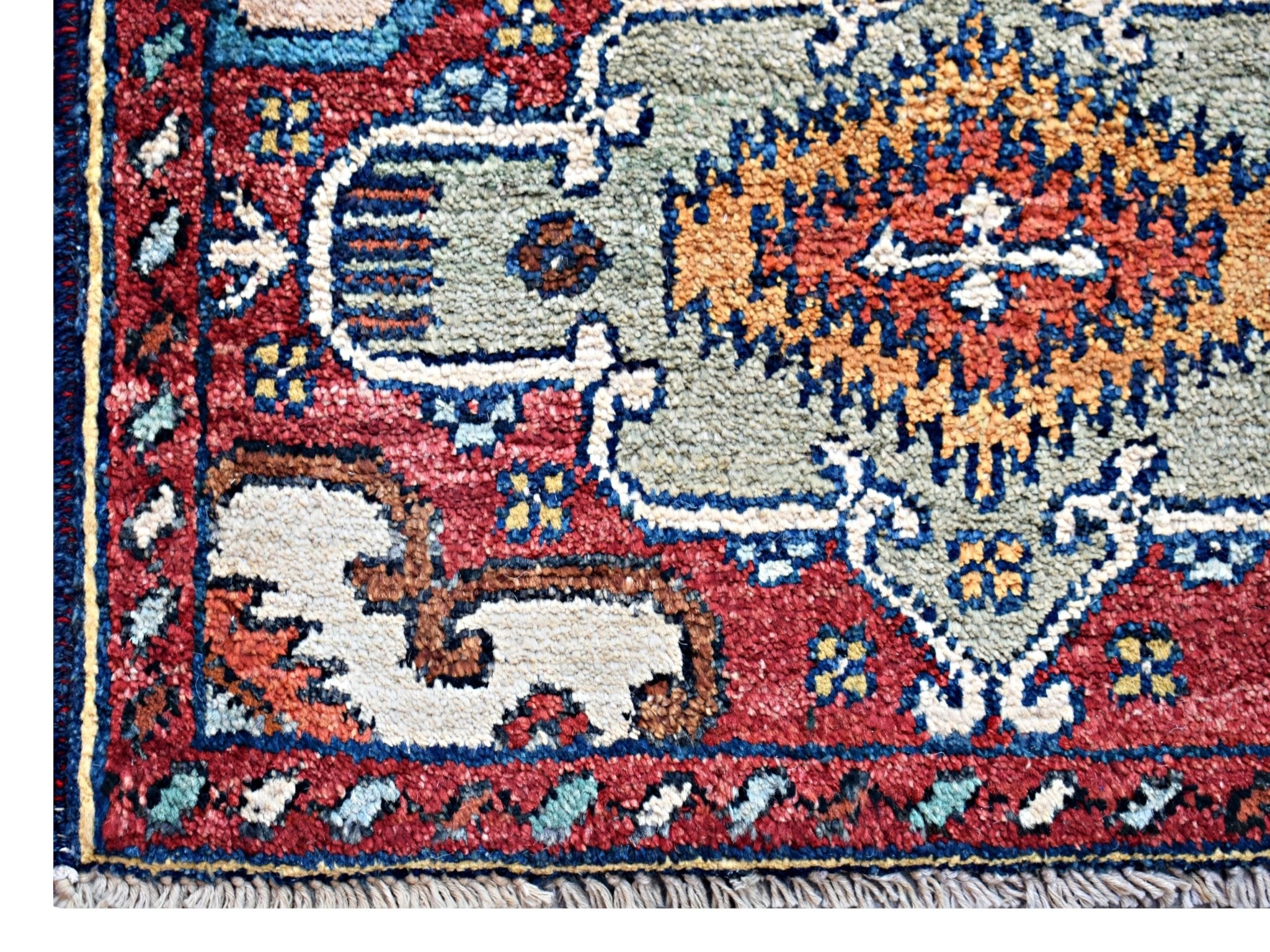 Handmade Mini Afghan Chobi Rug | 90 x 58 cm | 3' x 1'11" - Najaf Rugs & Textile