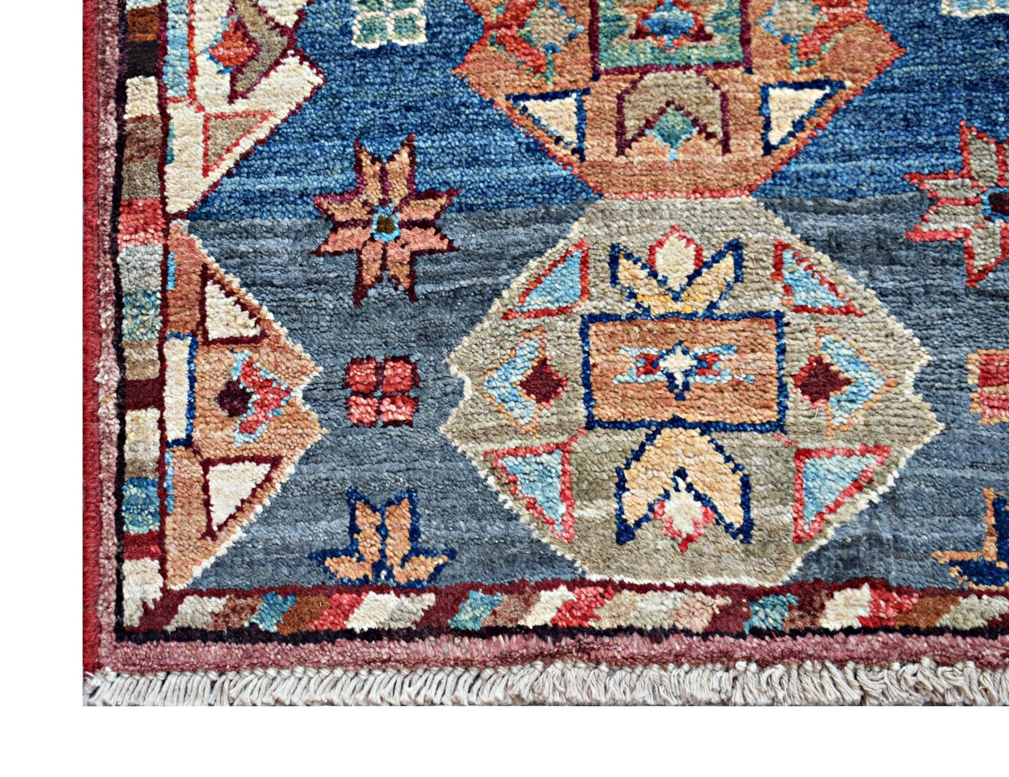 Handmade Mini Afghan Chobi Rug | 92 x 53 cm | 3' x 1'10" - Najaf Rugs & Textile