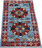 Handmade Mini Afghan Chobi Rug | 96 x 53 cm | 2'10" x 2' - Najaf Rugs & Textile