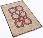 Handmade Mini Afghan Chobi Rug | 96 x 64 cm | 3'2" x 2'2" - Najaf Rugs & Textile