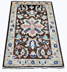 Handmade Mini Afghan Chobi Rug | 98 x 62 cm | 3'3" x 2' - Najaf Rugs & Textile