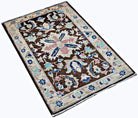 Handmade Mini Afghan Chobi Rug | 98 x 62 cm | 3'3" x 2' - Najaf Rugs & Textile