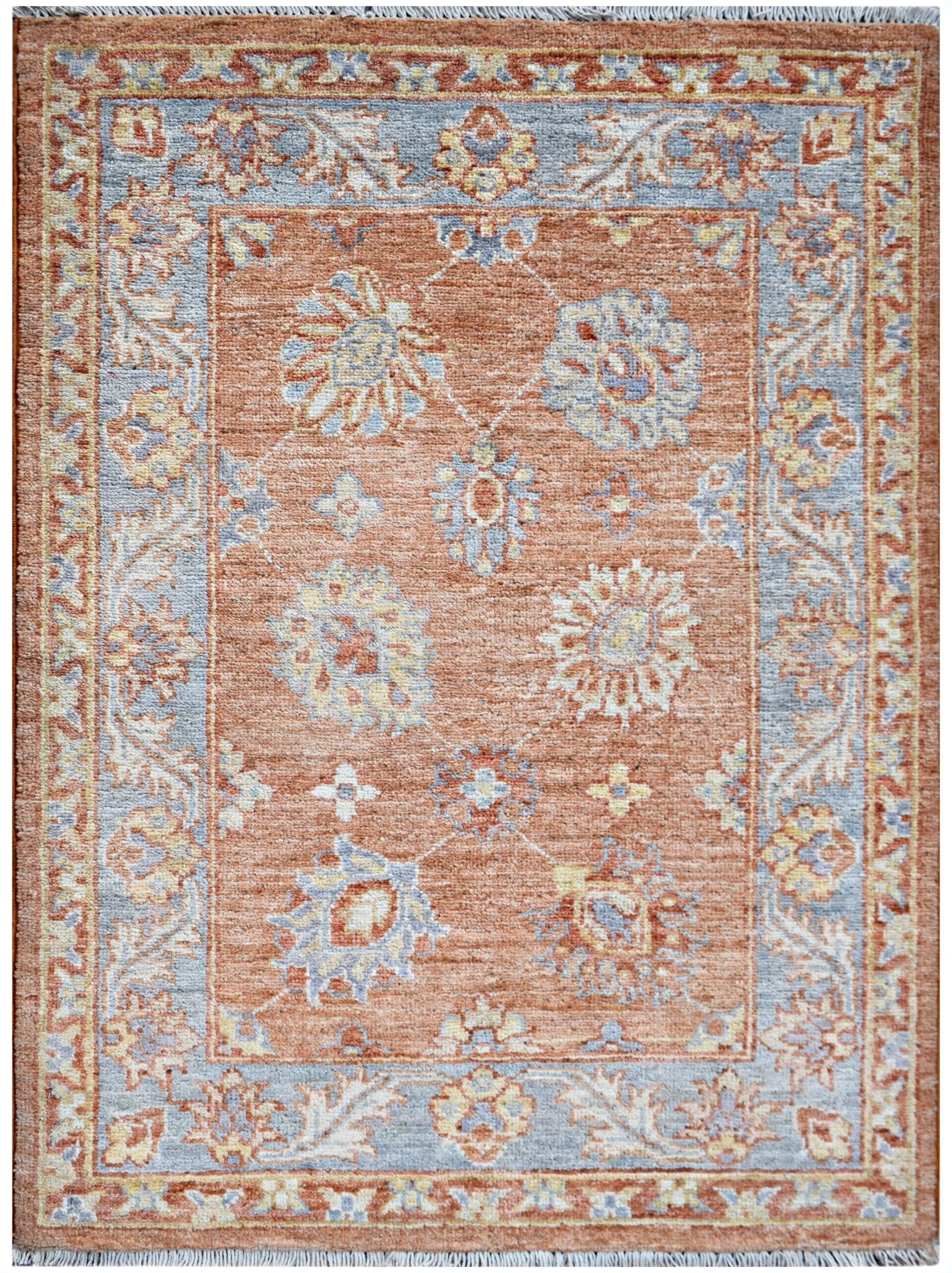 Handmade Mini Afghan Chobi Rug | 98 x 66 cm | 3'3" x 2'2" - Najaf Rugs & Textile