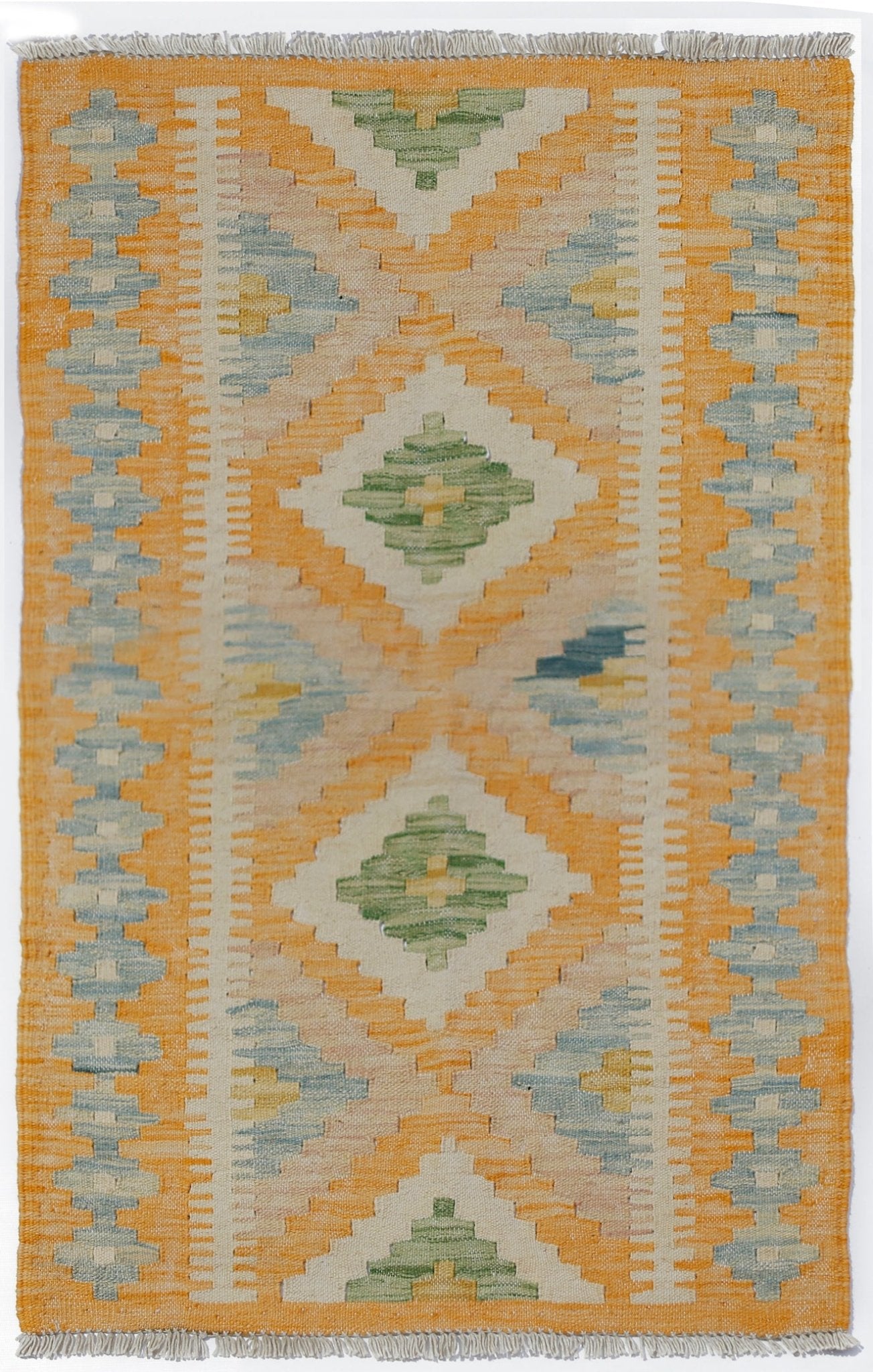 Handmade Mini Afghan Maimana Kilim | 101 x 60 cm | 3'4" x 2' - Najaf Rugs & Textile