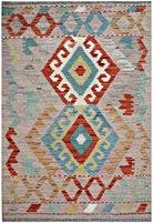 Handmade Mini Afghan Maimana Kilim | 101 x 65 cm | 3'4" x 2'2" - Najaf Rugs & Textile