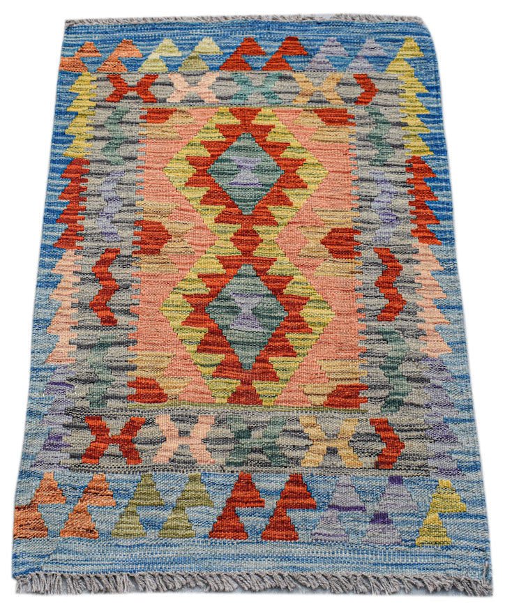 Handmade Mini Afghan Maimana Kilim | 82 x 61 cm | 2'8" x 2' - Najaf Rugs & Textile