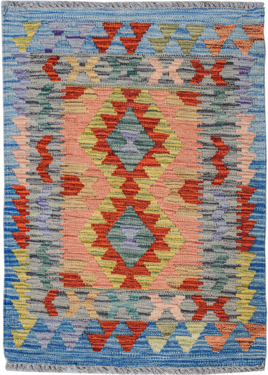 Handmade Mini Afghan Maimana Kilim | 82 x 61 cm | 2'8" x 2' - Najaf Rugs & Textile