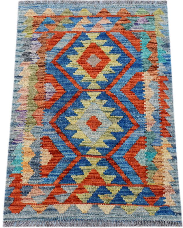 Handmade Mini Afghan Maimana Kilim | 85 x 62 cm | 2'10" x 2' - Najaf Rugs & Textile