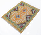 Handmade Mini Afghan Maimana Kilim | 85 x 64 cm | 2'10" x 2'1" - Najaf Rugs & Textile