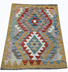 Handmade Mini Afghan Maimana Kilim | 86 x 60 cm | 2'10" x 2' - Najaf Rugs & Textile