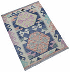 Handmade Mini Afghan Maimana Kilim | 86 x 64 cm | 2'10" x 2'1" - Najaf Rugs & Textile