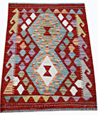 Handmade Mini Afghan Maimana Kilim | 86 x 64 cm | 2'11" x 2'2" - Najaf Rugs & Textile