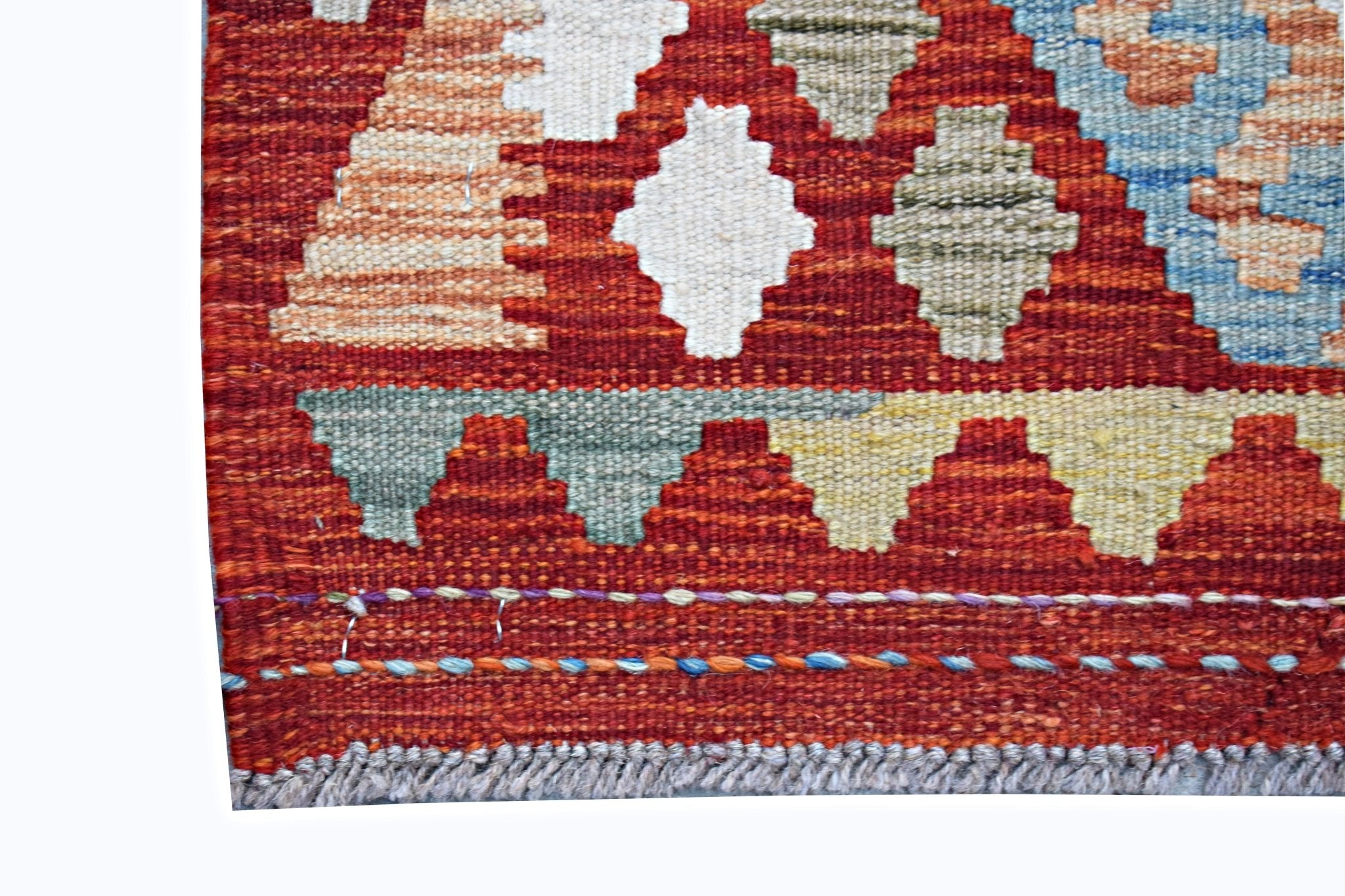 Handmade Mini Afghan Maimana Kilim | 86 x 64 cm | 2'11" x 2'2" - Najaf Rugs & Textile