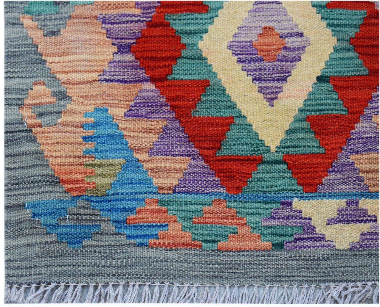 Handmade Mini Afghan Maimana Kilim | 87 x 60 cm | 2'10" x 2' - Najaf Rugs & Textile