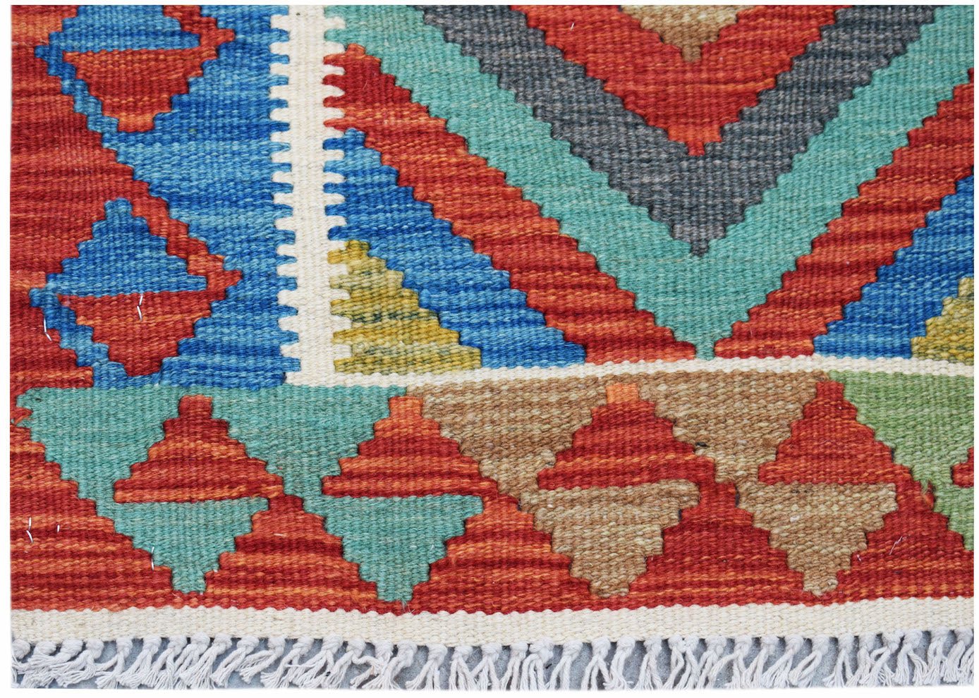 Handmade Mini Afghan Maimana Kilim | 87 x 61 cm | 2'10" x 2' - Najaf Rugs & Textile