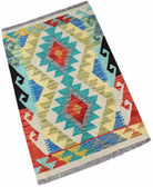 Handmade Mini Afghan Maimana Kilim | 88 x 59 cm | 2'11" x 1'11" - Najaf Rugs & Textile